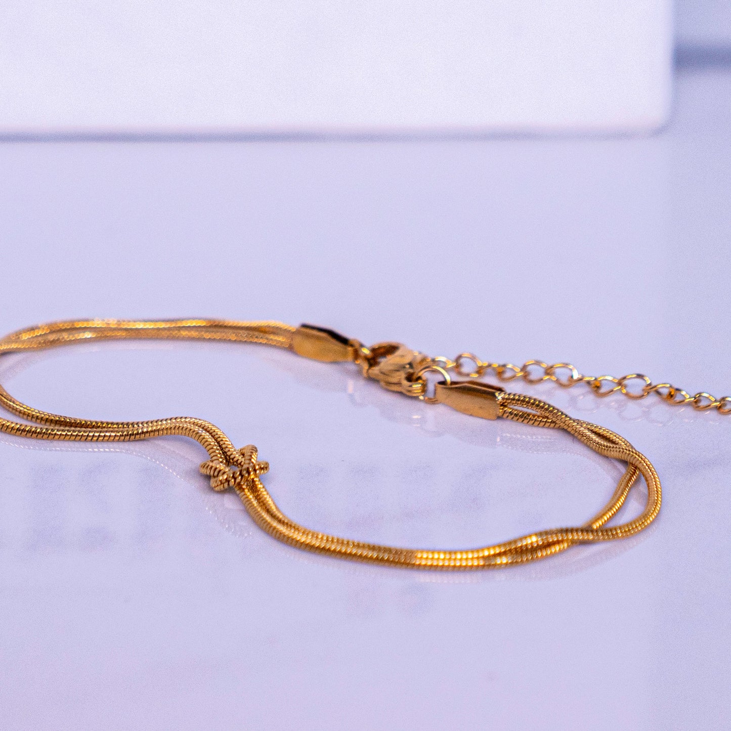 Nœud d'amour - Paire de bracelets