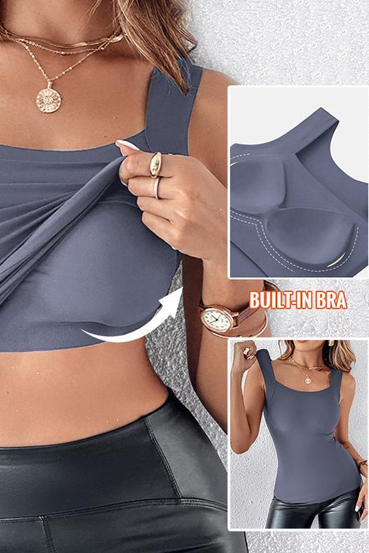 Débardeur sculptant avec soutien-gorge intégré