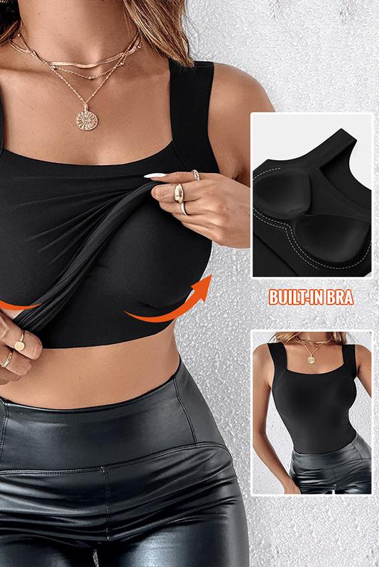 Débardeur sculptant avec soutien-gorge intégré