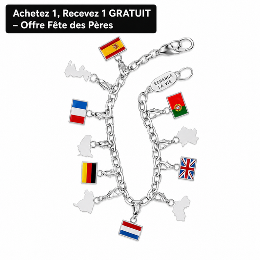 Bracelet – Peut contenir jusqu’à 28 pendentifs
