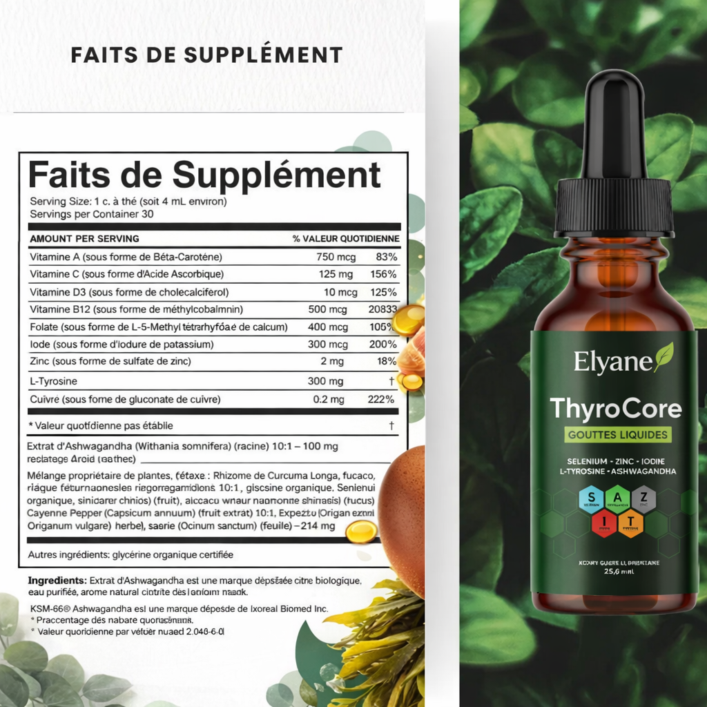 Gouttes de soutien thyroïdien ThyroCore™