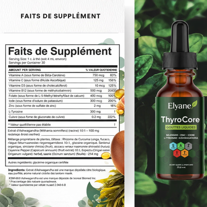 Gouttes de soutien thyroïdien ThyroCore™