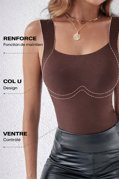 Débardeur sculptant avec soutien-gorge intégré