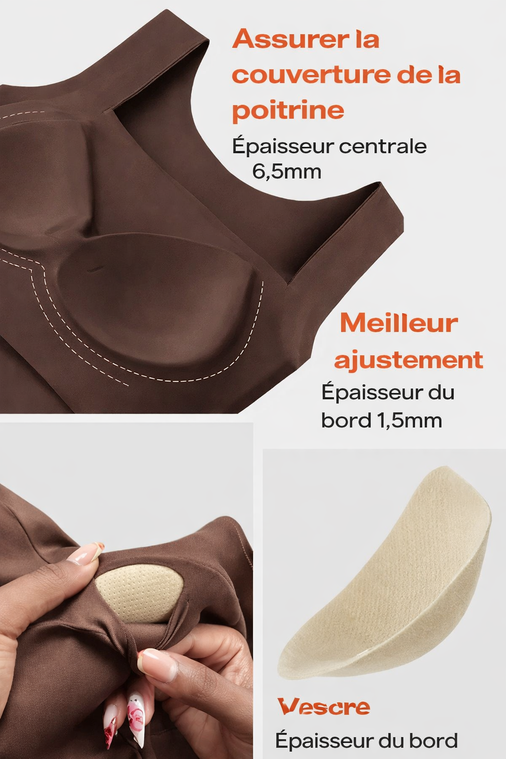 Débardeur sculptant avec soutien-gorge intégré