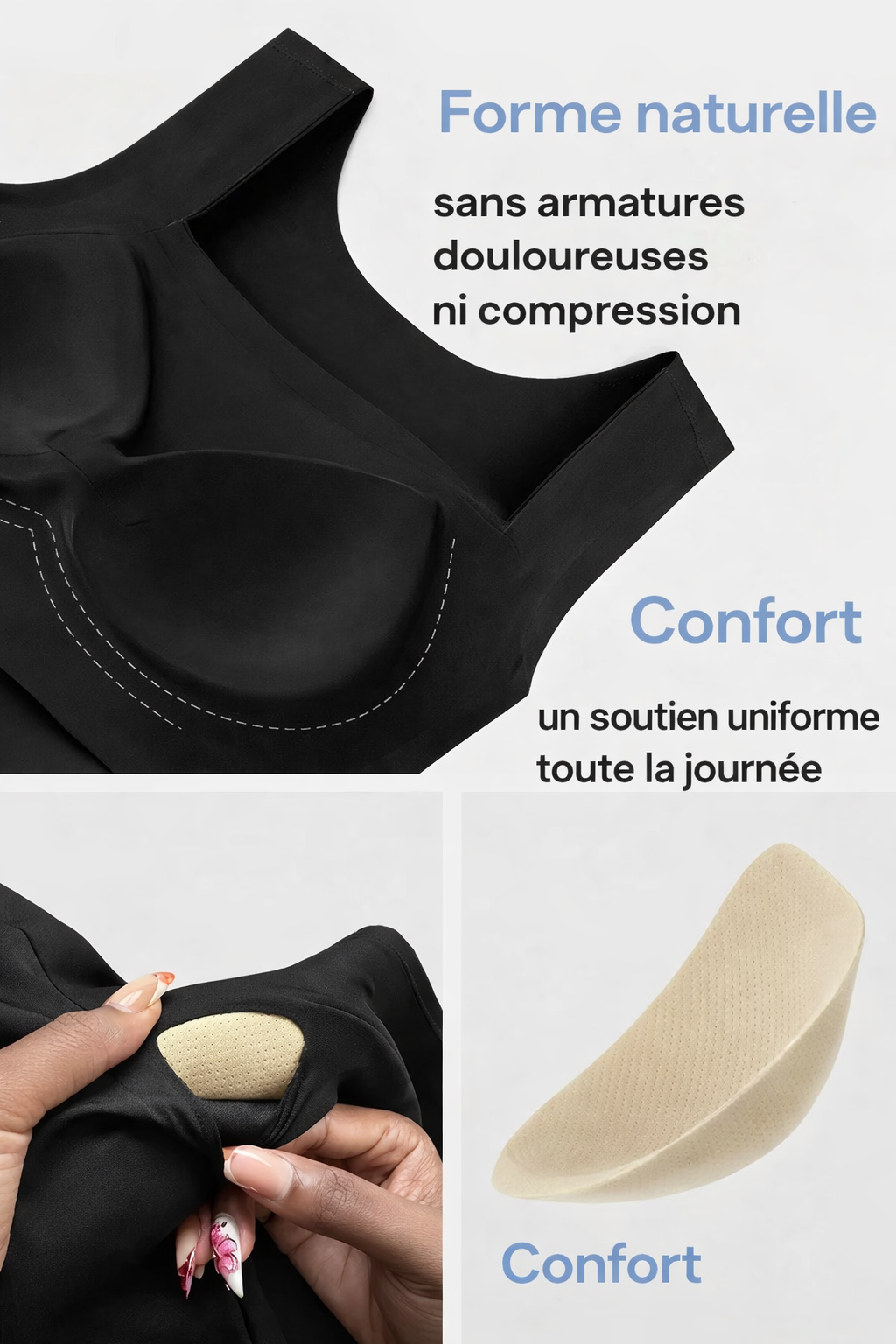 Débardeur sculptant avec soutien-gorge intégré