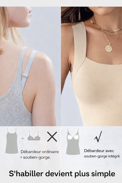 Débardeur sculptant avec soutien-gorge intégré